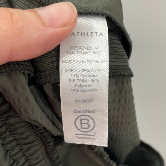 Athleta 2 Textured Brooklyn Jogger Pants Mountain Olive - Picture 6 of 8